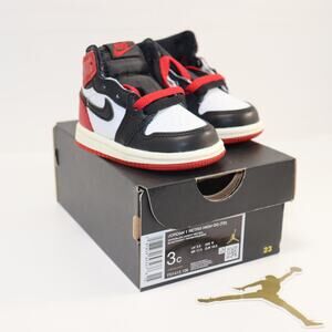 Nike Air Jordan 1 Retro High OG TD “Black Toe” Infant Size 3C – New in‎ Box